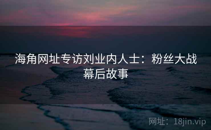 海角网址专访刘业内人士：粉丝大战幕后故事