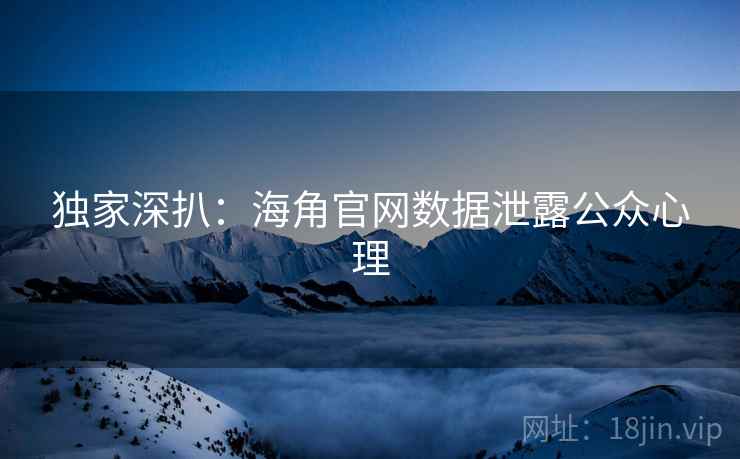 独家深扒：海角官网数据泄露公众心理